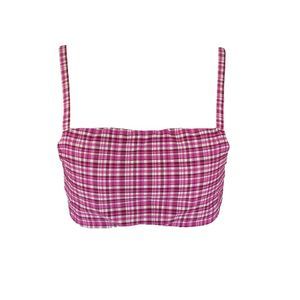 COS plaid bikini/crop top
